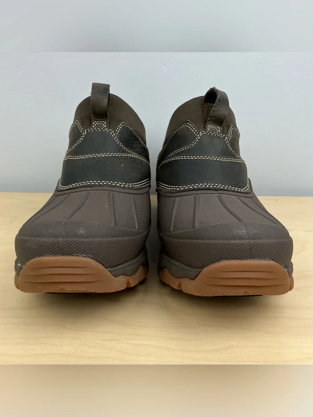 L.L. Bean Men’s Size 10.0 M Storm Chaser Low Slip On Brown Leather Duck Boots